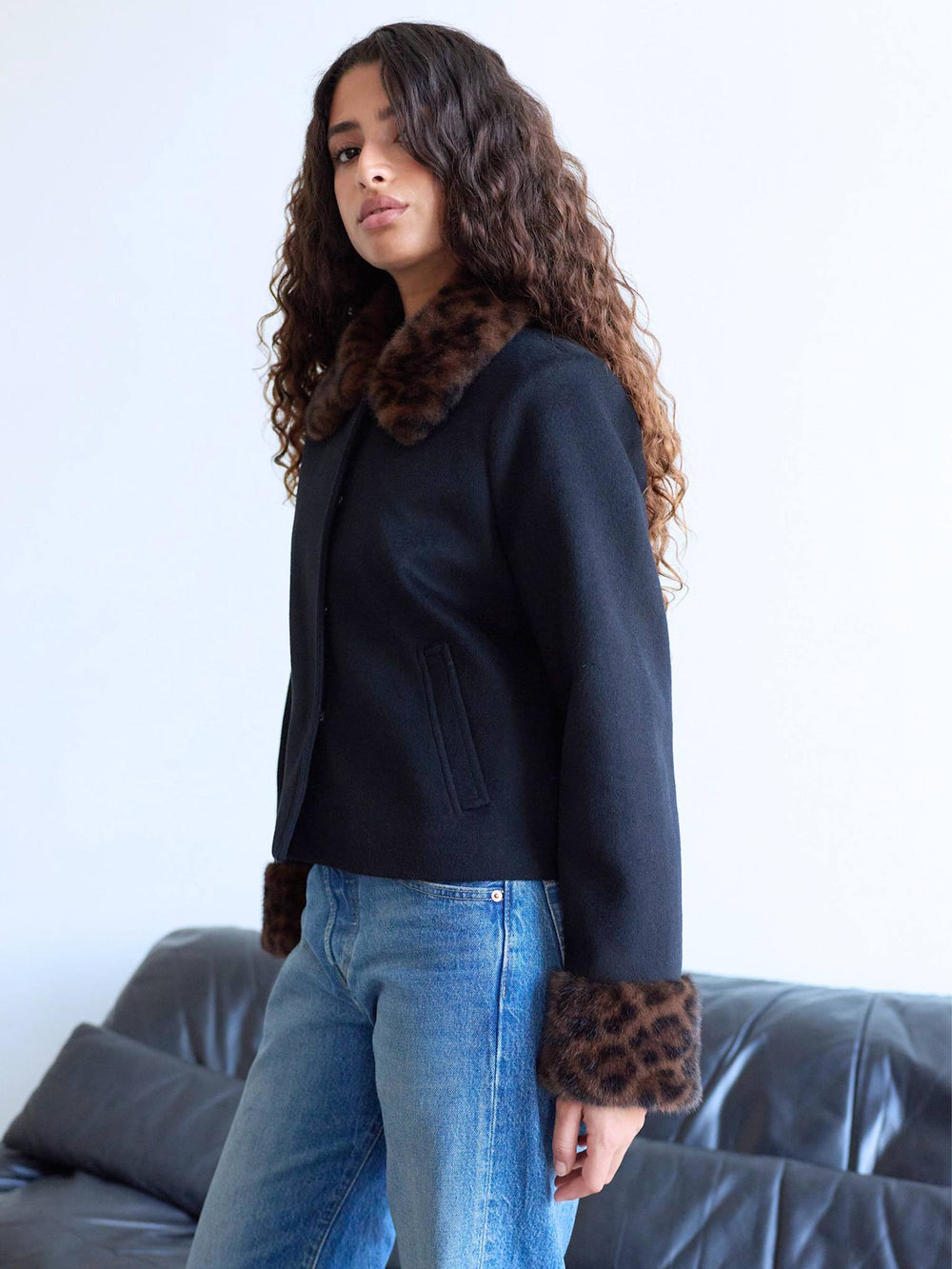 DAISY JACKET - BLACK/LEO