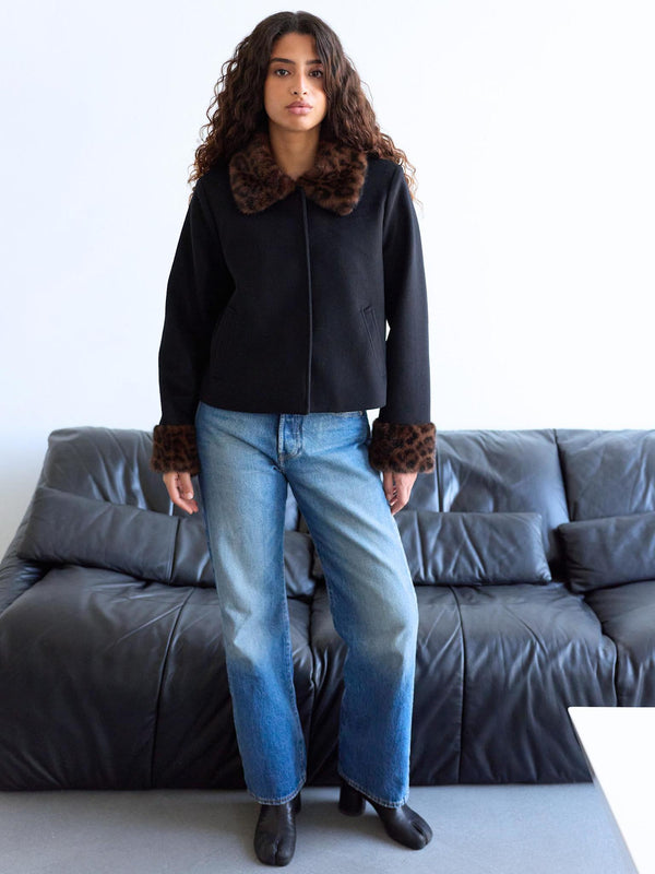 DAISY JACKET - BLACK/LEO