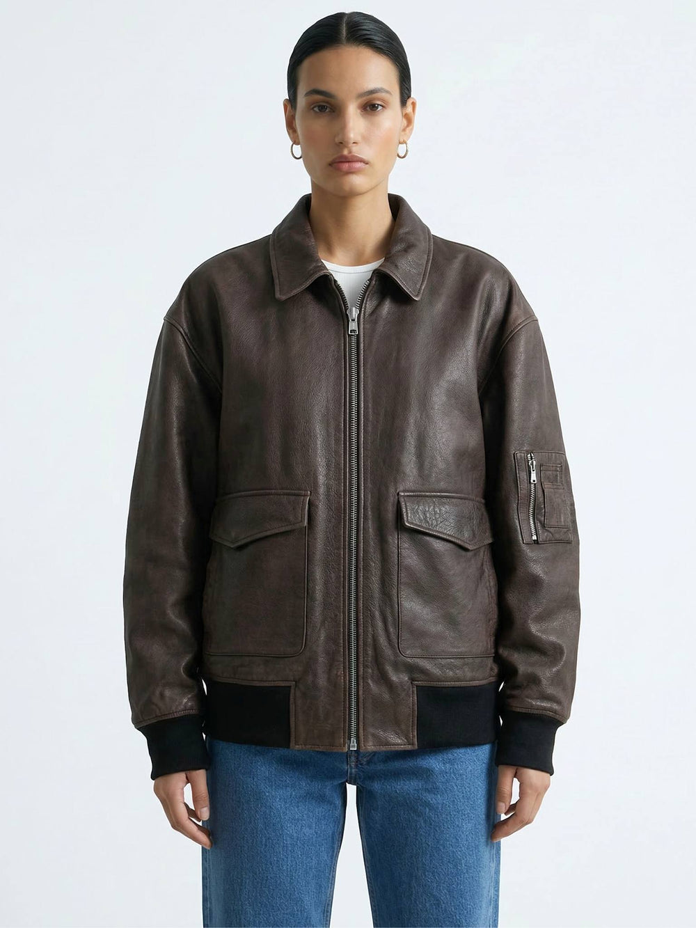 CLYDE LEDERBOMBER - BRAUN