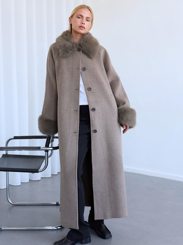 SAKO COAT - DARK BEIGE