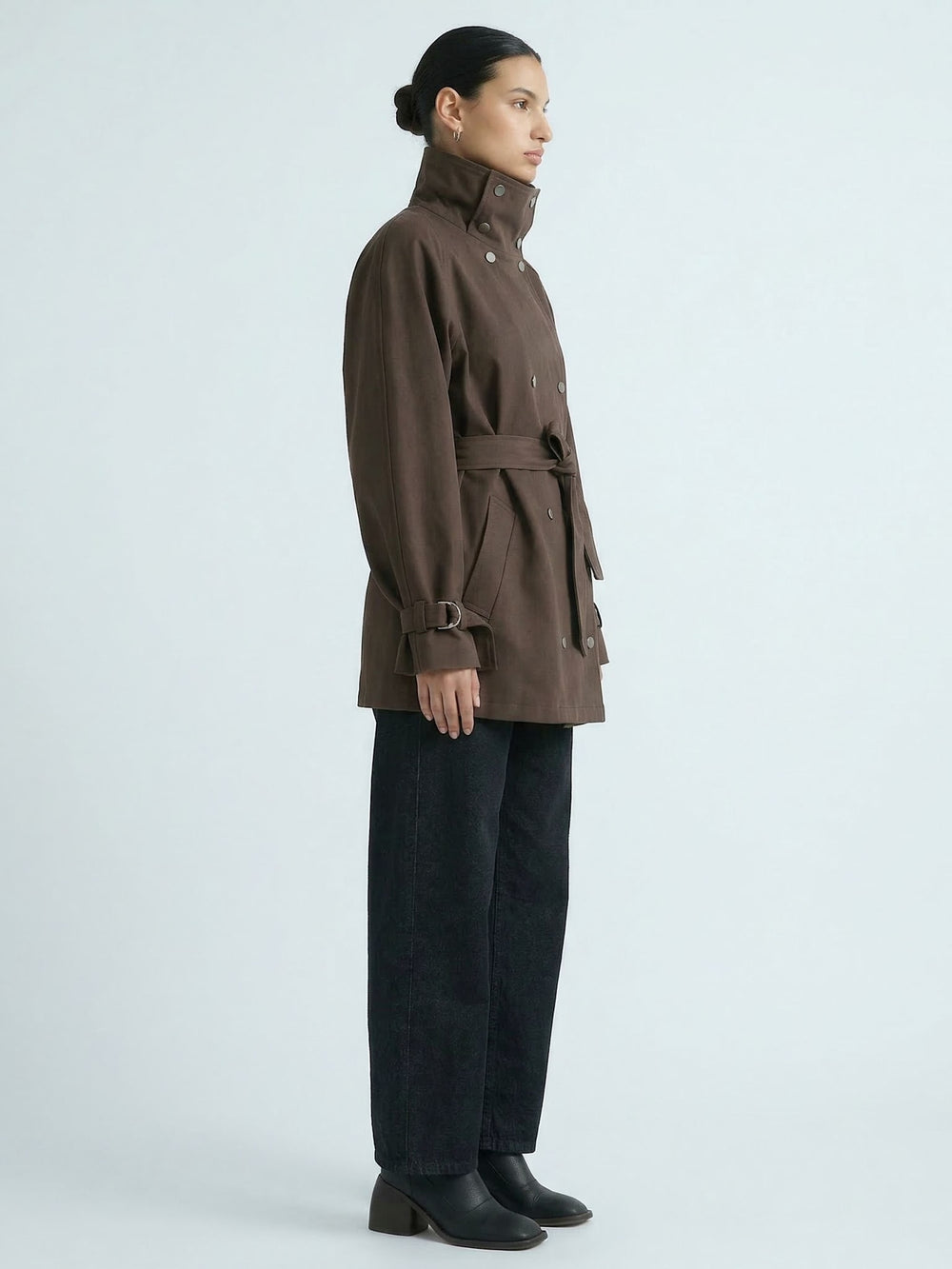 SKYLER CANVAS JACKE - BRAUN