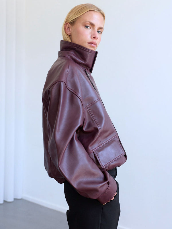 INDIE JACKET - DARK BURGUNDY