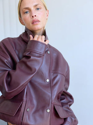 INDIE JACKET - DARK BURGUNDY