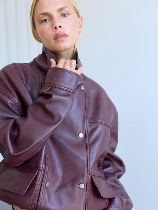 INDIE JACKET - DARK BURGUNDY
