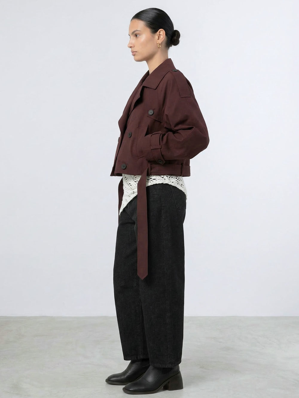 BOBBY CANVAS JACKE - BURGUNDER