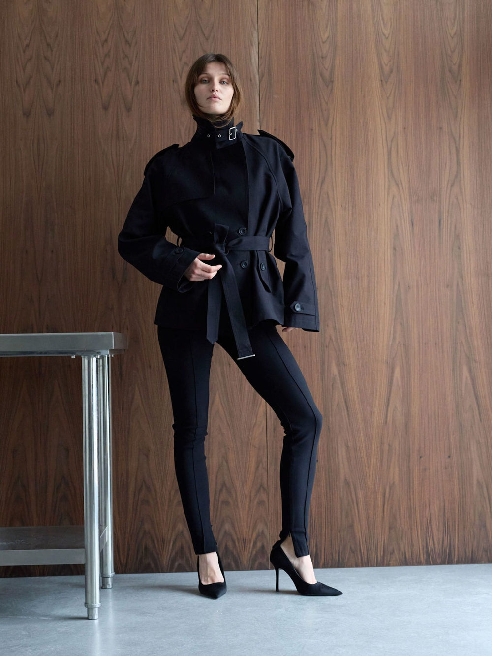 HEATHER TRENCHCOAT - SCHWARZ