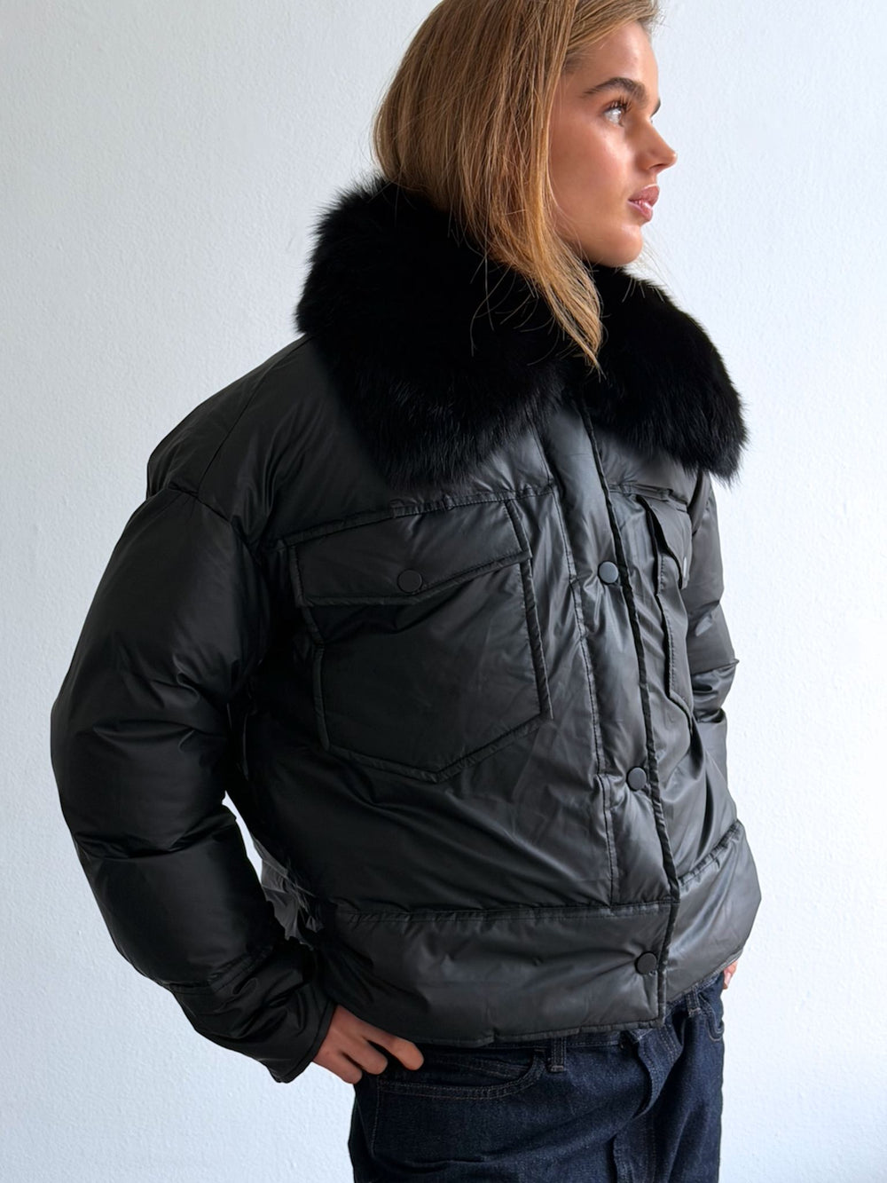 CHARLIE PUFFER JACKE - SCHWARZ