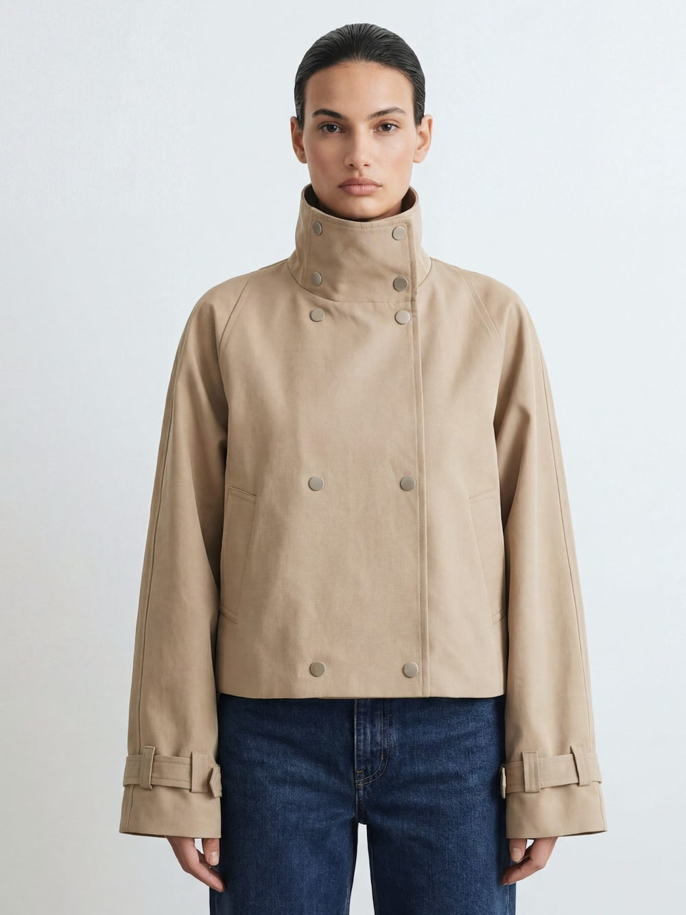 SKYLER KURZE JACKE - BEIGE
