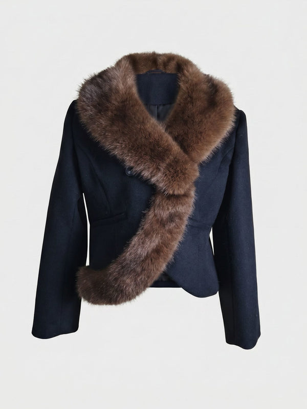 SLOANE JACKET - BLACK/BROWN