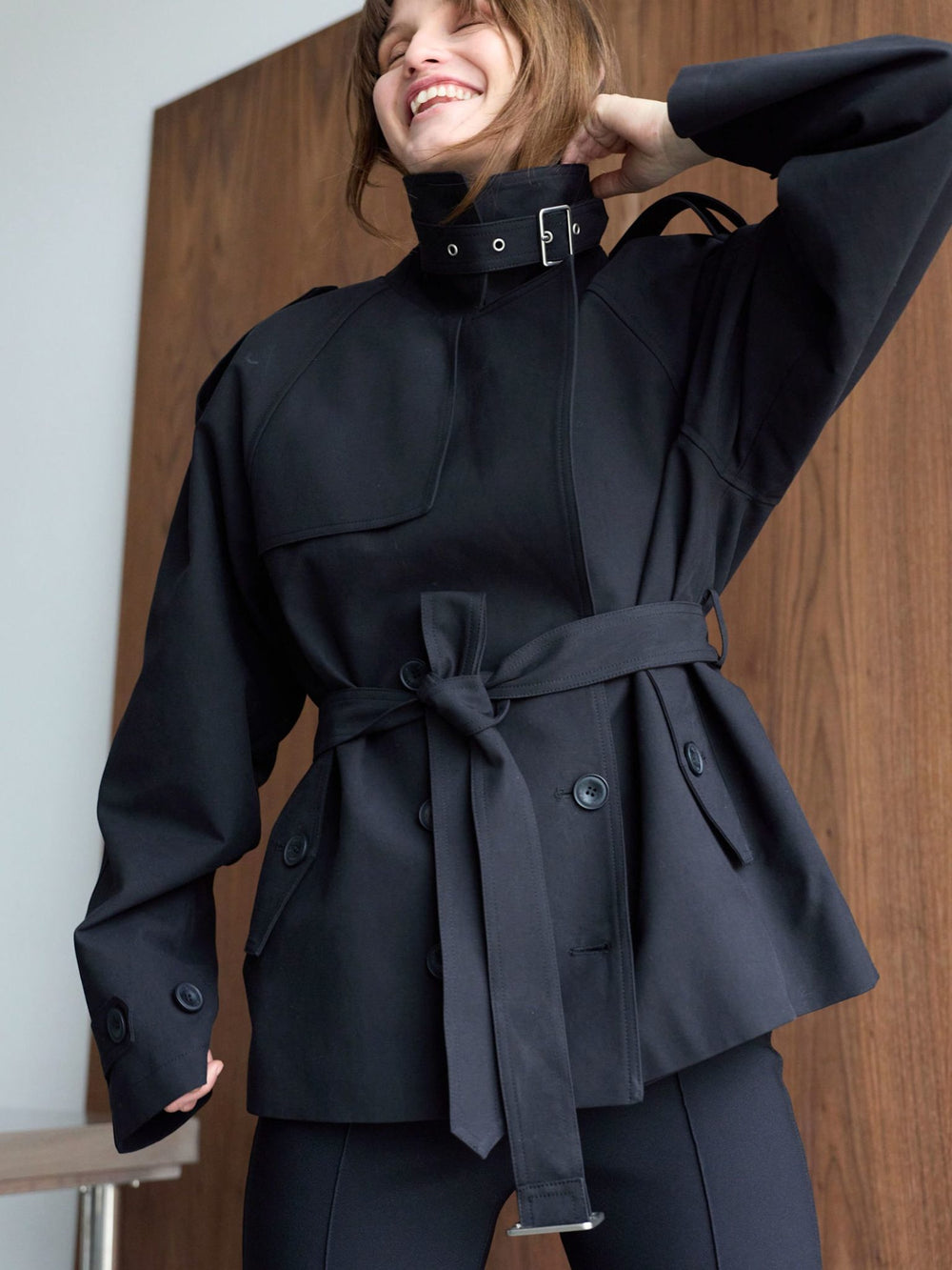 HEATHER TRENCHCOAT - SCHWARZ