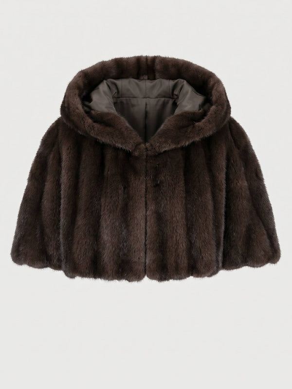 ARIA CAPE - BROWN STRIPED